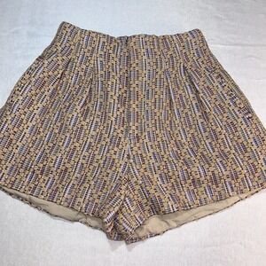 Cocobene Woven Women's Pleated Shorts Zipper Size M